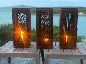 Garden Features: Corten Lanterns