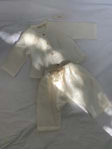 Unisex Baby Top: Linen Long Sleeve Shirt