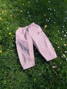 Unisex Kids Bottoms: Child Floral Wallpaper Cotton Pants