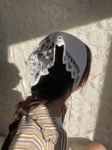 Womens Vintage Lace Headscarf