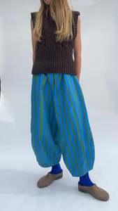 Mum: Womens Two Tone Stripe Barrel Pants
