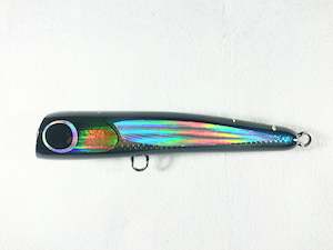 Topwater Game: Tio Fishing Blue Silver Fin Fly Fish Dive Popper