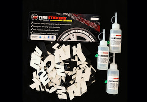 Products: DIY INDIVIDUAL PERMANENT RAISED RUBBER LETTERING - TireStickers New Zealand