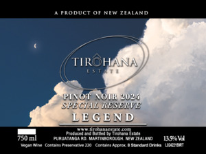 Products: Pinot Noir ‘LEGEND’ 2024 Special Reserve