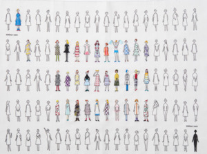 Japanese: 100 Ladies pre printed panels