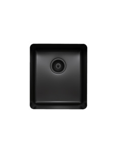 Matte Black Sinks Taps: Essentials 405mm Single Bowl Sink