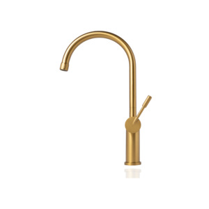 Gooseneck Mixer Tap: Titan Essentials Gooseneck Kitchen Mixer Tap - Royal Gold