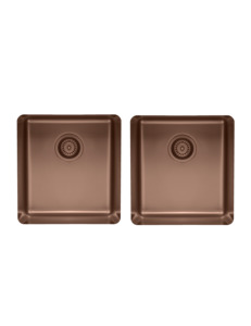Essentials 350mm & 350mm Double Bowl Sink