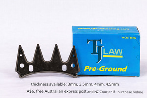 Preground WIDETHROW CUTTERS - (10 per pack) for use with cover combs shearing