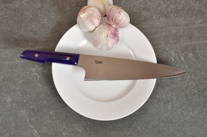 Sunn Gyuto 215 – Purple Honeycomb with Green & Purple G10