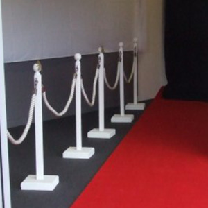 Rope Stands white wooden with white rope TLL Events