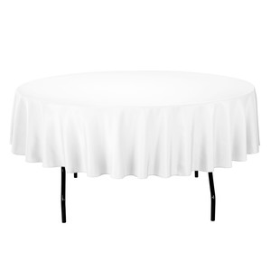 White Round Table Cloth 3.05m TLL Events