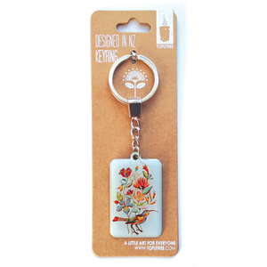 Products: Keyring ‘Huia & Flora’ – TOFUTREE