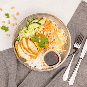 Vietnamese Lemongrass Chicken & Rice Noodle Salad