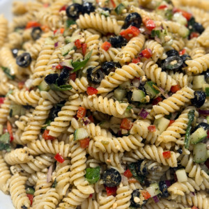 All: Mediterranean Pesto Pasta Salad (Vegan)