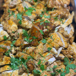 Catering 1: Spiced Chicken with Herby Yoghurt Sauce (GF)