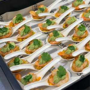 Catering 1: Black Tiger Prawn with Avocado Creme & Mango Salsa (GF/DF)(Premium)
