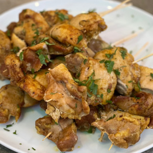 Lunch: Spiced Chicken Skewers (GF)
