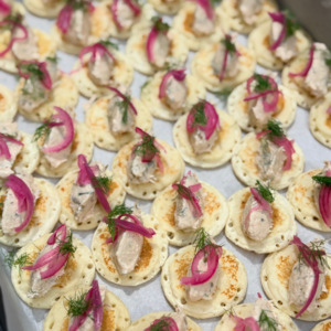 Salmon & Cream Cheese Blinis