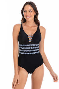 Sale: Ferrara V Neck Binding One Piece Swimsuit