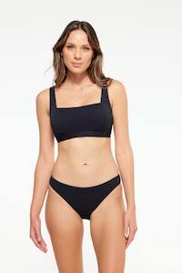 Bikini: Black Honeycomb Texture Bikini Brief