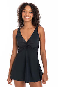 Swimdress: Black Swimdress Twist