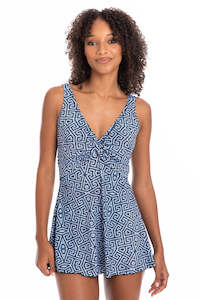 Swimdress: Ferrara Swimdress Twist One Piece Swimsuit
