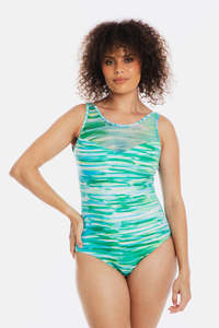 Mornington Mesh High Neck Chlorine Resisant One Piece Swimsuit