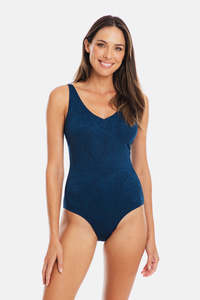 One Piece 1: Amalfi V Neck Plunge One Piece Swimsuit