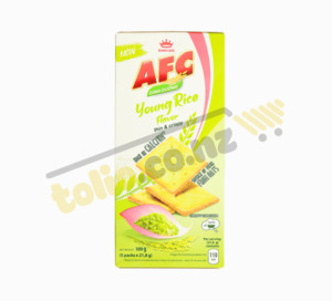 AFC nutritional crackers with young rice flavor, box of 109g