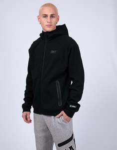 Menswear: Tech Zip Hoodie - Black