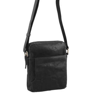 Pierre Cardin Rustic Leather Black iPad Mini Bag