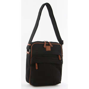 Unisex Canvas Travel Cross-Body Bag - Charcoal