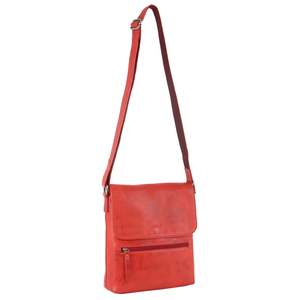 Red And Pink: MILLENI SALSA RED NAPPA LEATHER BAG