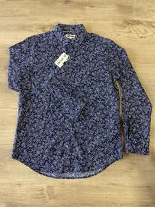 Sale Mens: MRMR LONG SLEEVE SHIRT - NAVY