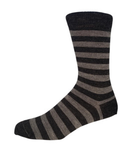 Socks: Bright Stripe Merino Socks - Silver