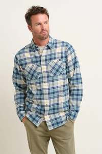 Shirts: Teal Blue Check Shirt