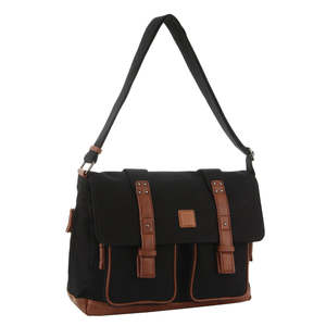 School: Unisex Canvas Satchel - Charcoal