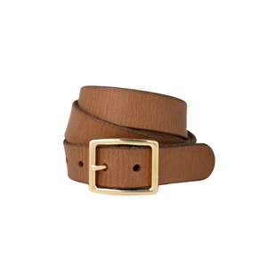 Belts: Loop Leather Co Harper Leather Belt - Natural