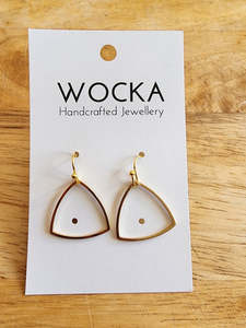 Gold Triangle Earrings