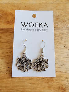 Jewellery: Silver Lotus Earrings