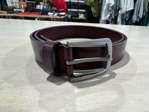 Belts Mens: LEATHER BELT - 3.5CM WIDTH - CHOCOLATE