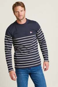 Striped Long Sleeve Tee - Navy