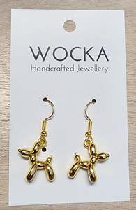 Womenswear: Gold Balloon Dog Earrings
