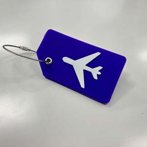 Silicone Luggage Tag - Purple