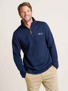 Sale Mens: Navy Quarter Zip Sweat