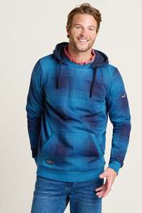 Sale Mens: Check Hooded Crew Neck Sweat