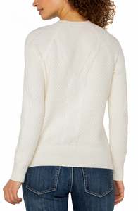 Womenswear: Crew neck raglan sweater - Alabaster