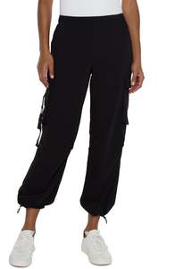 Liverpool Parachute Cargo Pants - Black