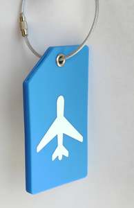 Travel Accessories: Silicone Luggage Tag - Sky Blue